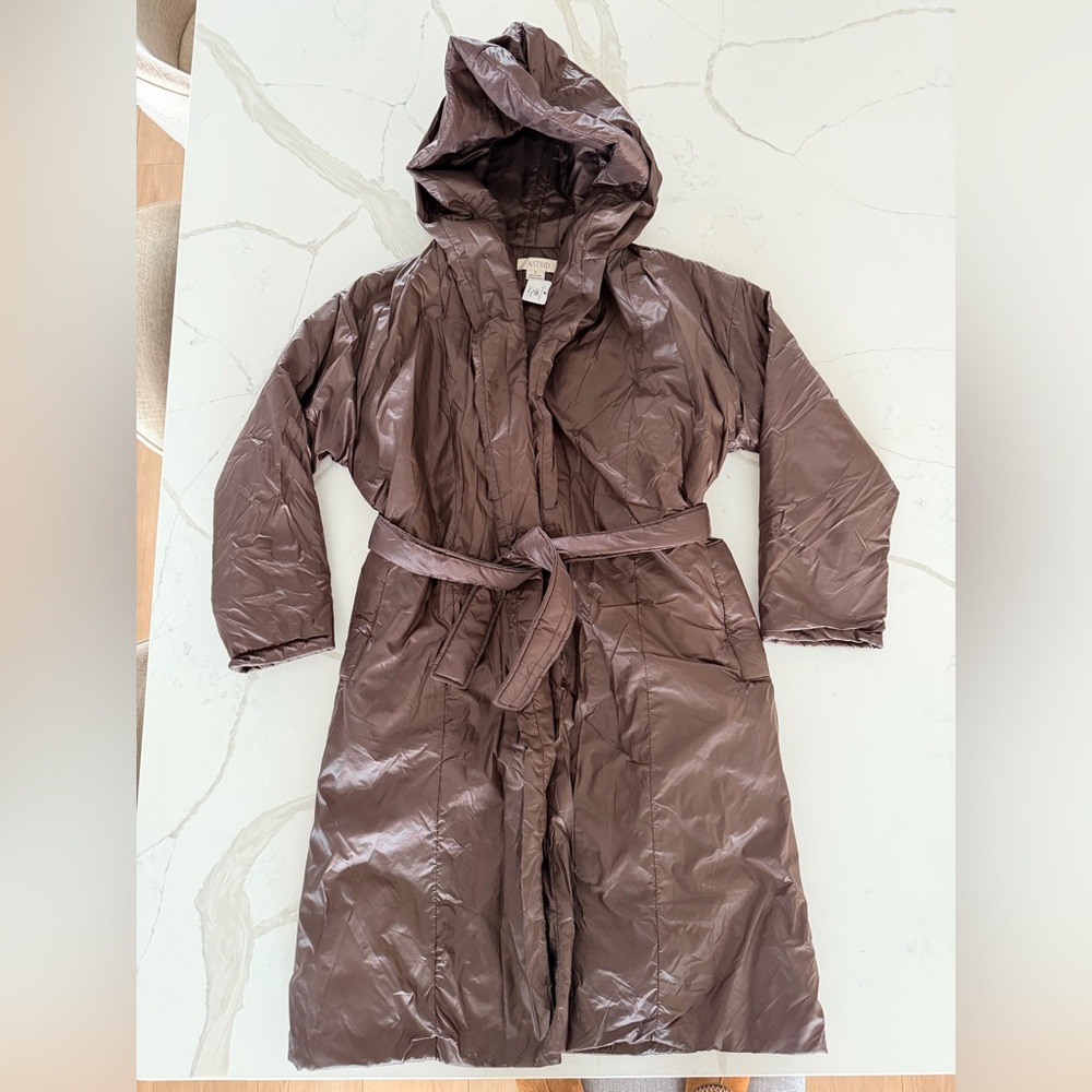 Astrid Down Chocolate Puffer Coat